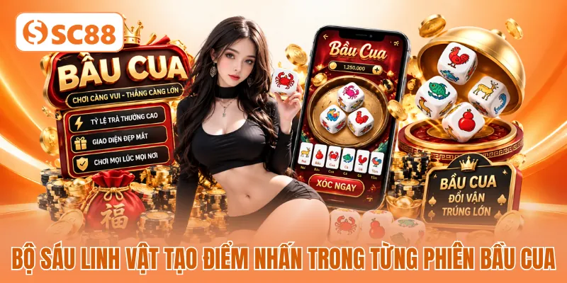 Bộ sáu linh vật tạo điểm nhấn trong từng phiên bầu cua