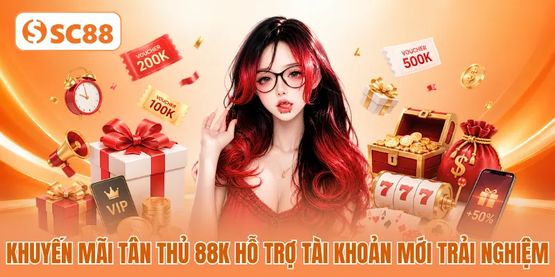 Khuyến mãi tân thủ 88k hỗ trợ tài khoản mới trải nghiệm