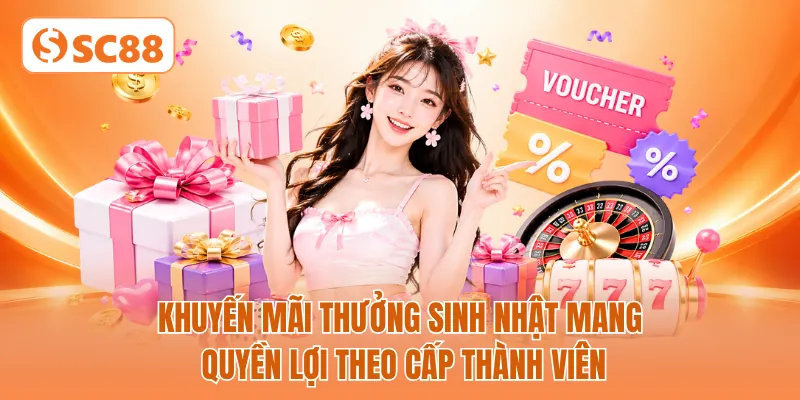 Khuyến mãi thưởng sinh nhật mang quyền lợi theo cấp thành viên